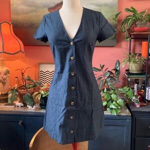 & Other Stories sz 2 black mini shirt dress